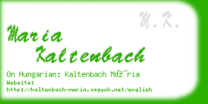 maria kaltenbach business card